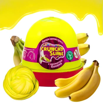 Crunchy Slime Zapachowy Glutek Antystresowy Masa Sensoryczna Banan 120g