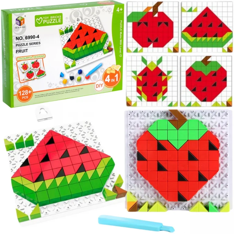 Gra Logiczna Układanka Karty Montessori Tangram Puzzle Klocki Mozaika 128