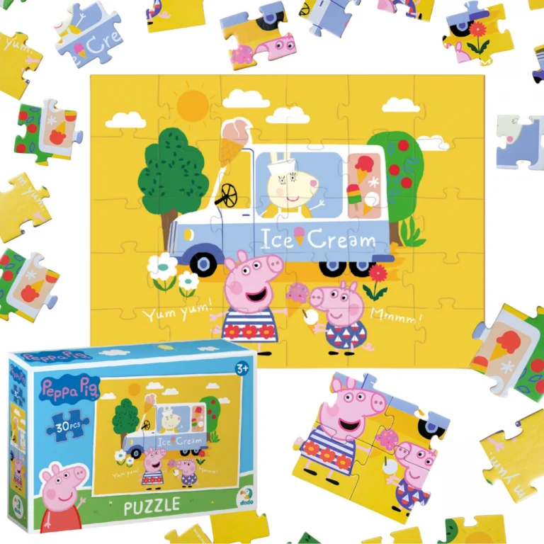 PUZZLE ŚWINKA PEPPA 30 ELEMENTÓW UROCZA PRZYGODA DLA MALUCHÓW UKŁADANKA