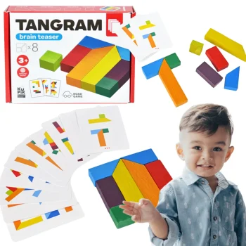 KLOCKI DREWNIANE - TANGRAM 8 EL.