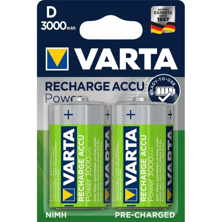 AKUMULATOR BATERIE VARTA D/R20 3000mAh BL/2