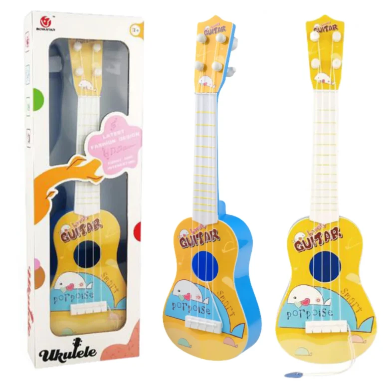 UKULELE GITARA DZIECIĘCA INSTRUMENT MUZYCZNY MIĘKKIE STRUNY MUZYKA