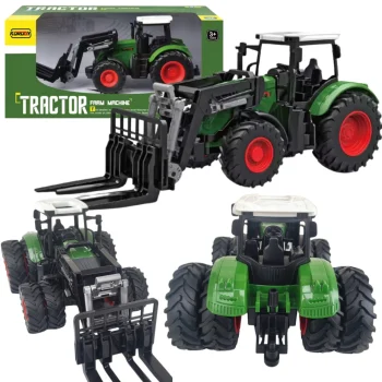 Traktor Maszyna Rolnicza Ciągnik Model Pojazdu 1:24 Farma Rolnik Zestaw