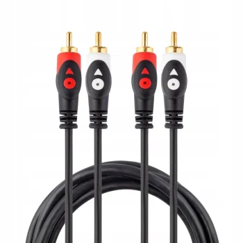 KABEL PRZEWÓD 2x RCA CHINCH POZŁACANE WTYKI 3M PVC