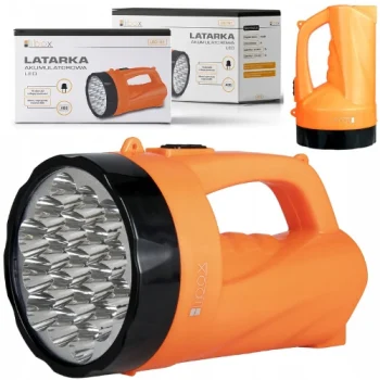 LATARKA SZPERACZ LED AKUMULATOROWA 2 TRYBY 19x LED