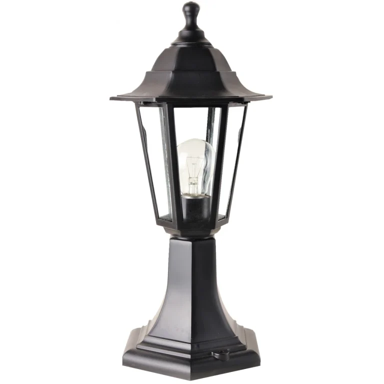 LAMPA OGRODOWA LATARNIA IP44 ZEWNĘTRZNA CZARNA LED