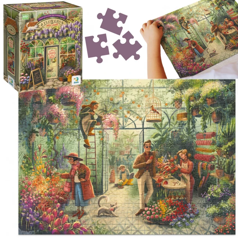 Puzzle "Kwiaciarnia" 300 Elementów Układanka Zestaw Dla Dzieci I Dorosłych