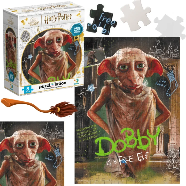 Puzzle "Harry Potter - Zgredek" 250 Elementów Układanka Dla Dzieci Zestaw