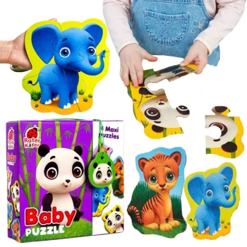 Baby Puzzle Zestaw Maxi ZOO Urocze Zwierzęta Układanka Roter Kafer