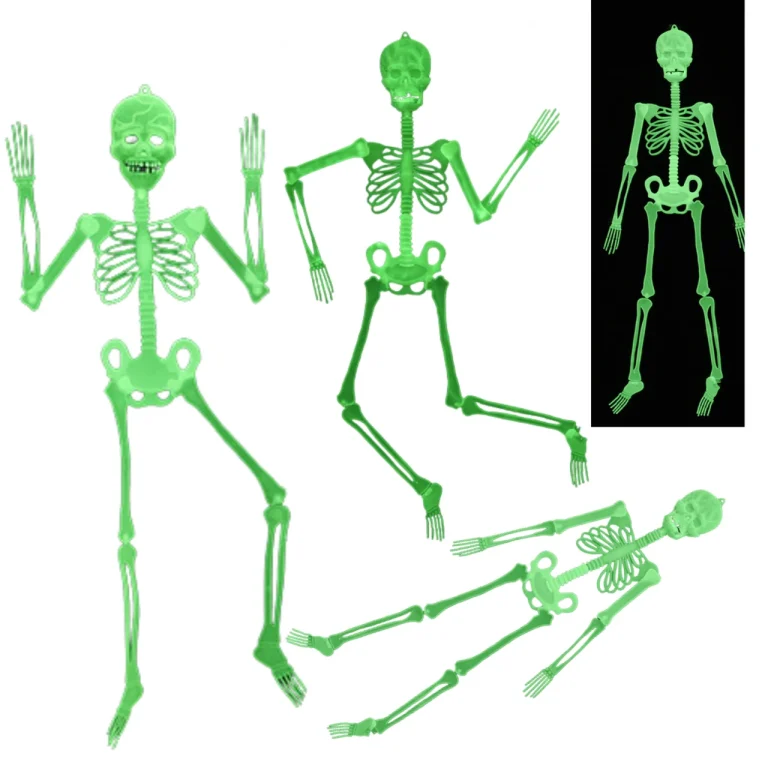 Szkielet Do Powieszenia Szkielet Kościotrupa Dekoracyjny Świeci w Ciemności