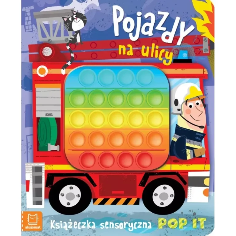 KSIĄŻECZKA SENSORYCZNA POP IT POJAZDY NA ULICY