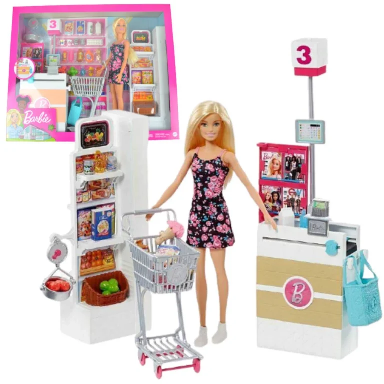 Barbie supermarket zestaw z lalką FRP01