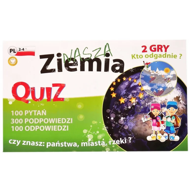 GRA PLANSZOWA QUIZ 2W1 NASZA ZIEMIA KTO ODGADNIE