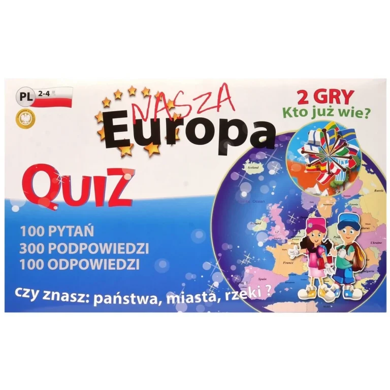 GRA PLANSZOWA QUIZ 2W1 NASZA EUROPA KTO JUŻ WIE?