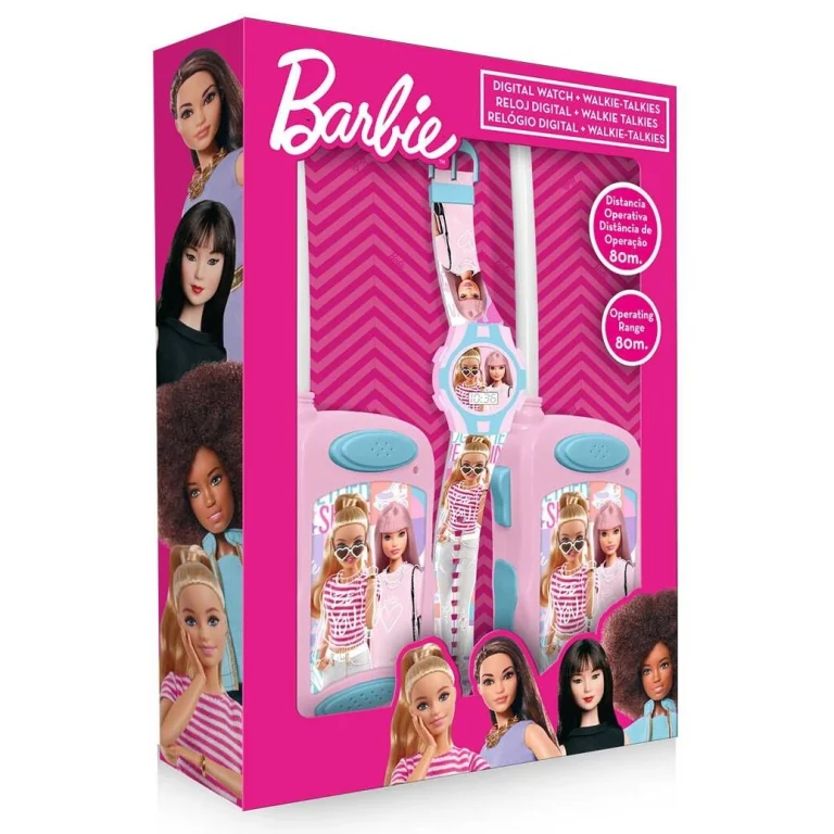 Walkie Talkie Barbie z zegarkiem cyfrowym Kids Euroswan