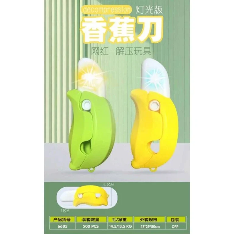 Decompression puzzle net carrot banana knife WITH LIGHT (green