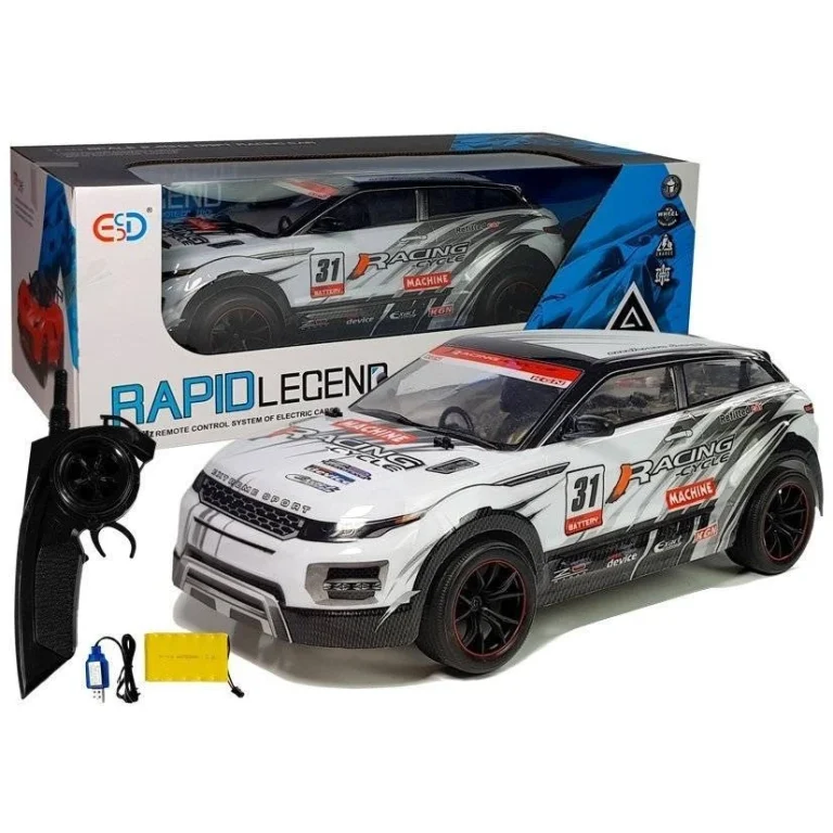 Auto Zdalnie Sterowane R/C Terenowe Białe 1:10