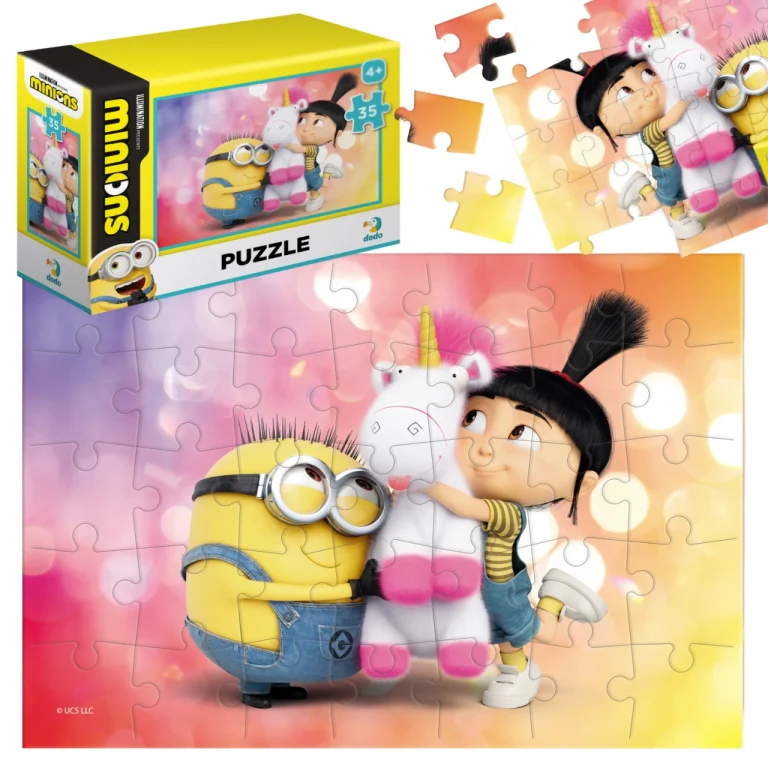 Puzzle Mini Minionki Układanka 35 Elementów Zestaw Dla Dzieci Jednorożec