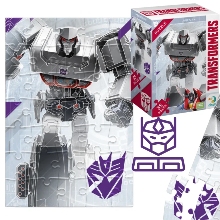 Puzzle Mini Transformers Kolorowa Układanka 35 Elementów Zestaw Dla Dzieci