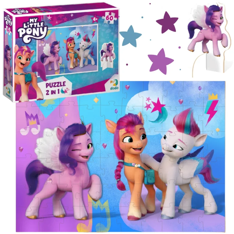 Puzzle "My Little Pony" Z Figurką 60 Elementów Układanka Zestaw Dla Dzieci