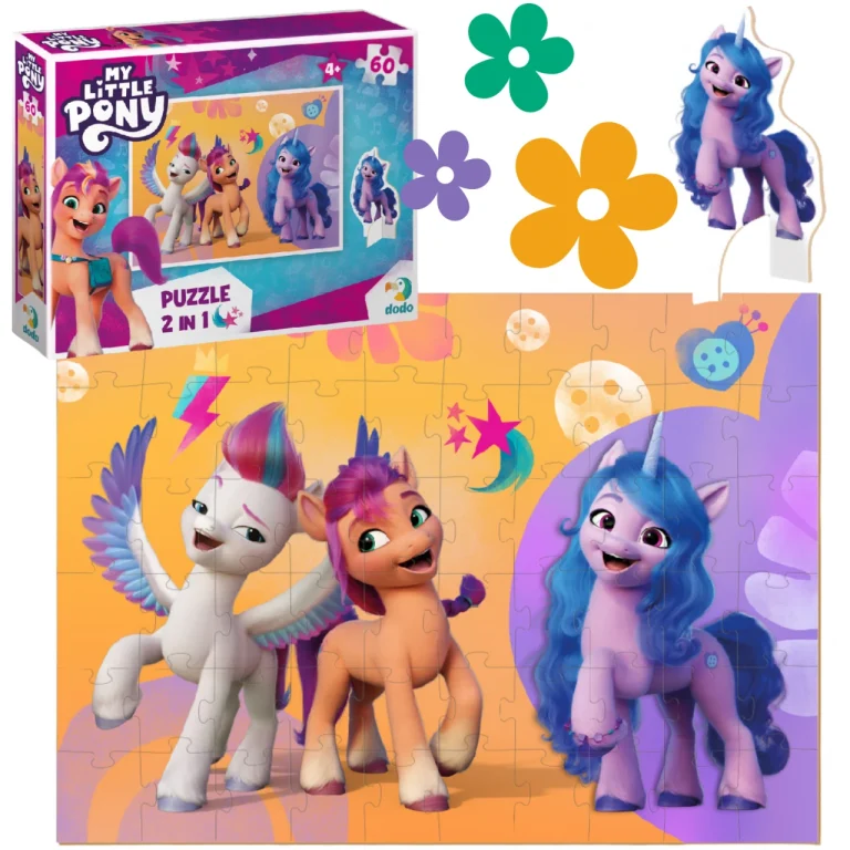 Puzzle "My Little Pony" Z Figurką 60 Elementów Układanka Zestaw Dla Dzieci