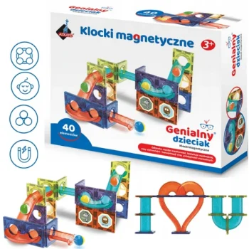 KLOCKI KONSTRUKCYJNE KREATYWNE MAGNETYCZNE 40EL