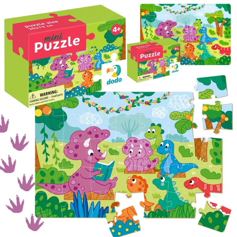 Puzzle Mini "Dino I Przyjaciele" 35 Elementów Układanka Zestaw Dinozaury