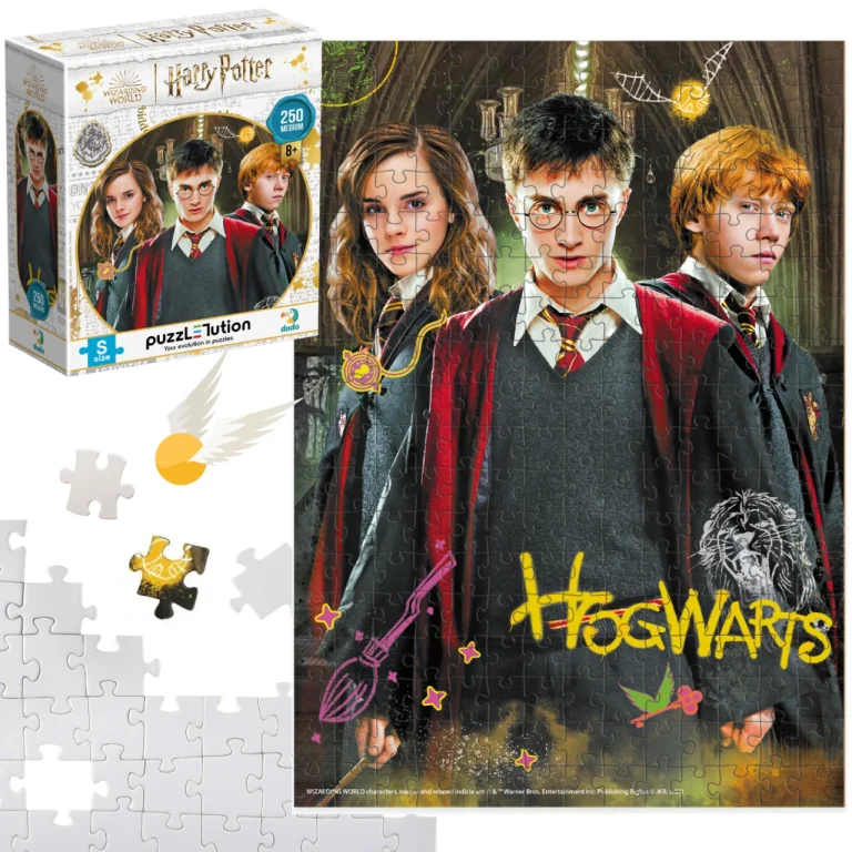 Puzzle "Harry Potter I Przyjaciele" 250 Elementów Układanka Zestaw Hogwart