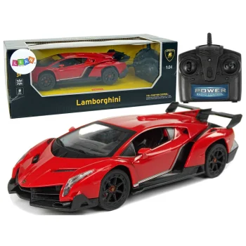 Auto Sportowe R/C 1:24 Lamborghini Veneno Czerwone 2.4 G Światła