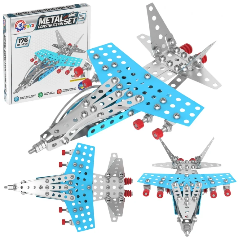 Zestaw Konstrukcyjny Metalowy Szybowiec Do Składania Konstruktor 176 El
