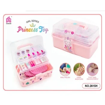 Cross-border Children's Cosmetic Cosmetic Accessories Suitcase Nail Art Comb Dress-up Girl Toys Play Home New DIY Set