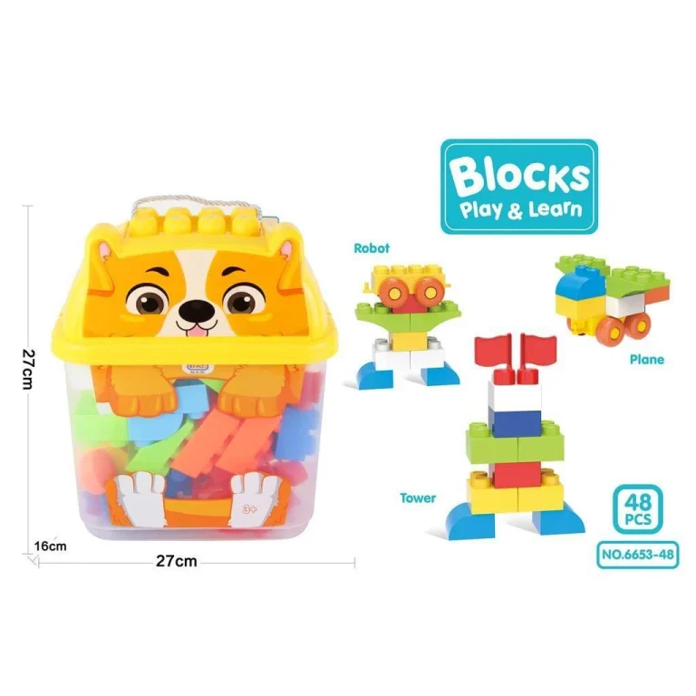 Puzzle large particle building blocks (48PCS)