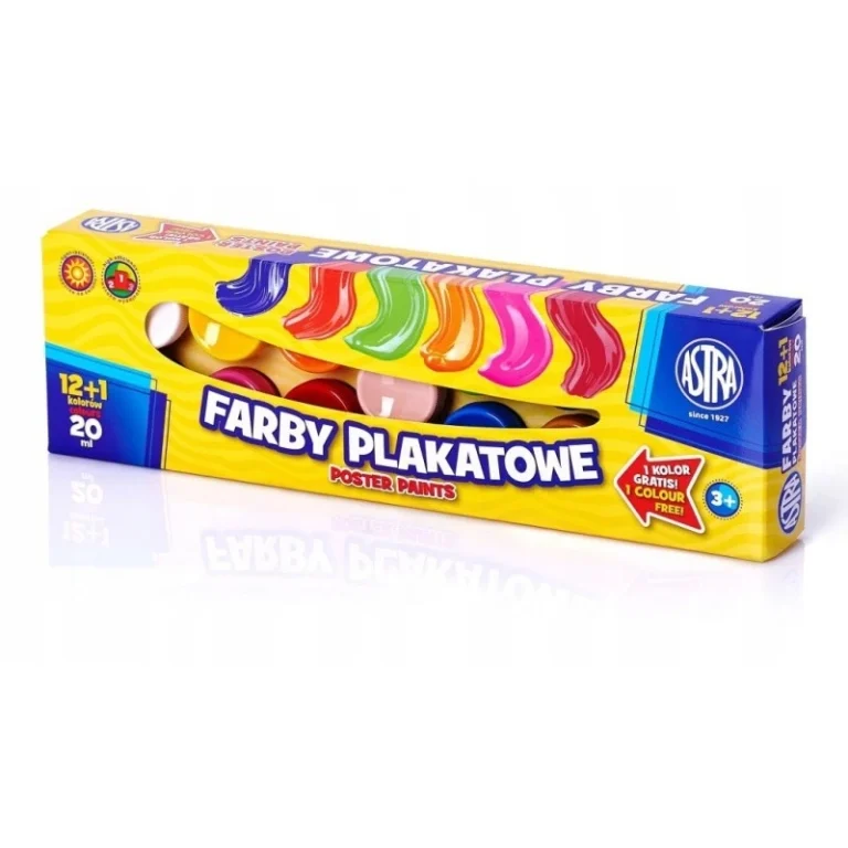 ASTRA FARBY 20ml PLAKATOWE 13 KOLORÓW 12+1 GRATIS