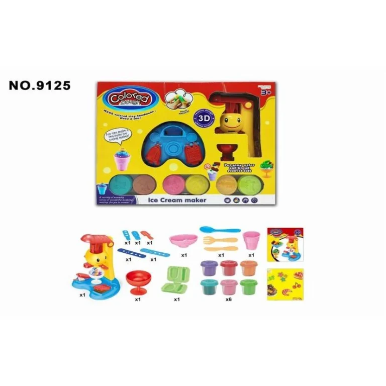 Smiley face ice cream machine color mud set