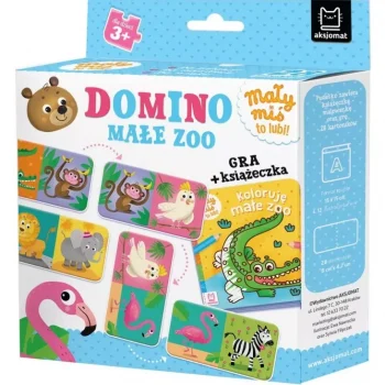 GRA Z KSIĄŻECZKĄ DOMINO MAŁE ZOO MAŁY MIŚ TO LUBI